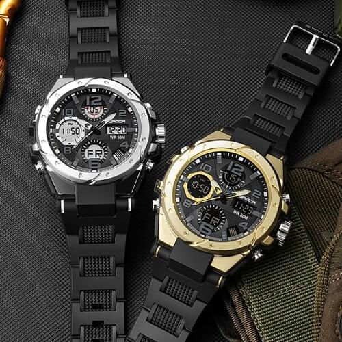 Electronic Watch LED Watch Date Alarm Luminous Watch for Mens Fashion 30M Waterproof Wristwatch Resin Strap Relogio Masculino