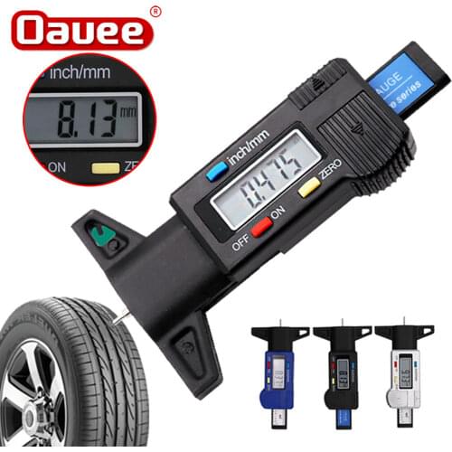 Digital Car Tyre Tire Tread Depth Gauge Meter Measurer Tool Caliper Thickness Gauges Tread Brake Pad Shoe Tire Monitoring System
