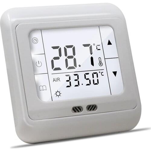 Digital Temperature Regulator Touch Screen Floor Heating Thermostat Mechanical Room Warm Temperature Controller Auto Control