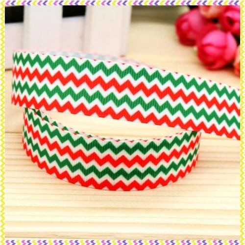 DHK 7/8'' 5yards christmas printed grosgrain ribbon headwear hair bow diy party decoration OEM Wholesale 22mm C962