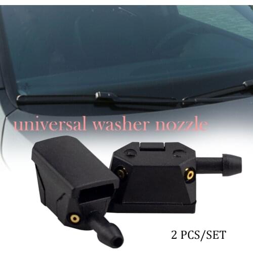 2Pcs Universal Car Windscreen Washer Wiper Blade Water Spray Jets Nozzles Mounted onto 8mm 9mm Arm Adjusted 4 Way Upgrade