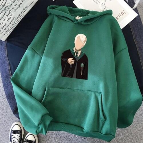 Cool Draco Malfoy Hoodie Fleece Women Hoodies Gray Blue Loose Casual Korean Style Sweatshirt Hooded Dropshipping Couple cCothes