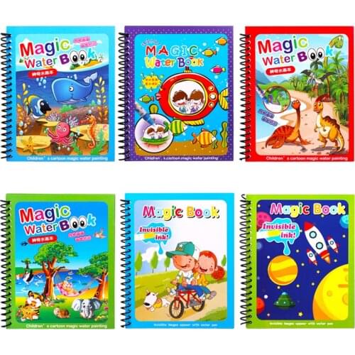 Montessori Reusable Toys Coloring Book Magic Water Drawing Book Sensory Early Education Toys For Kids Birthday Gift Toddler Toys