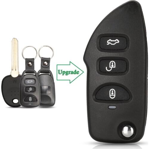 Bilchave Modified For kia carens 2006-2008 FIT Hyundai Fob 3 Buttons Remote Car Key Shell Case With Left Uncut Blade Replacement