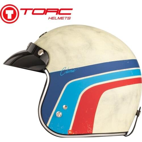 TORC Motorcycle Helmet Retro JET Helmets Motorbike Moto Racing Helmet Motocross Open Face Helmet Vintage Capacete DOT Approved