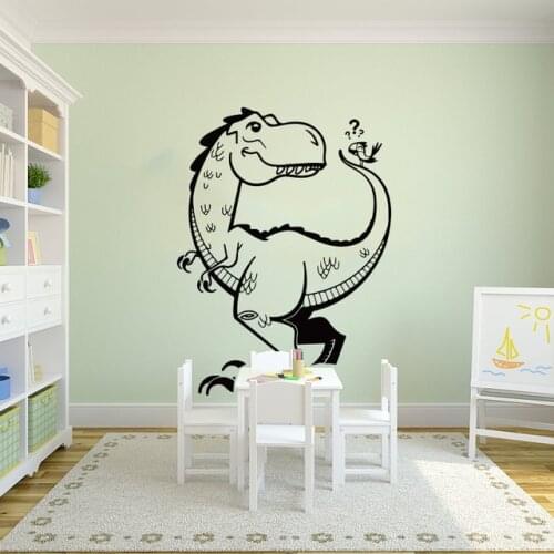 Cartoon Dinosaur Wall Sticker Tyrannosaurus Animal Wall Decal For Bedroom Playground Dinosaur Animal Sticker Vinyl DW10637