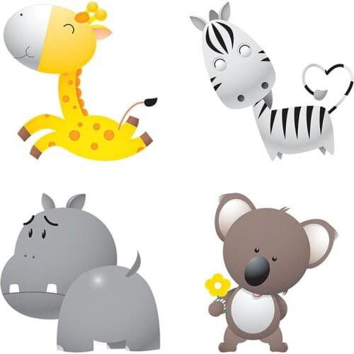 Three Ratels QMH47Cute grassland small animal cartoon sticker childrens bedroom decoration Wall Concealer Applique