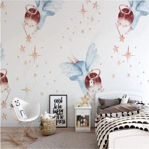 Milofi custom 3D photo wallpaper mural modern minimalist hand-painted childrens room dragonfly elf bedroom cartoon