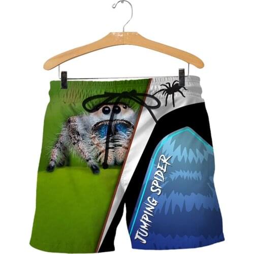 New spider lukjonis 3D mens and womens full Print Shorts fashion casual beach shorts