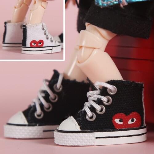 Ob11 doll shoes bjd clothes Fashion casual high-top canvas shoes for obitsu11,molly , holala , GSC 1 / 12bjd doll accessories