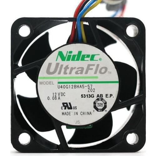 Original for NIDEC U40G12BHA5-57 4020 40x40x20mm 4cm DC 12V 0.08A ultraflo quiet four wire PWM cooling fan