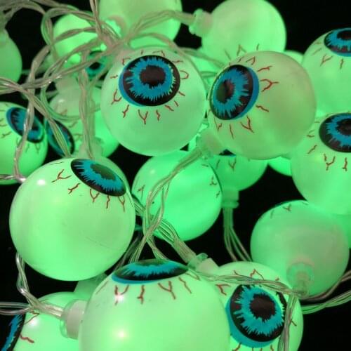 Ghost Eye Lantern Halloween Remote Eyeball Ghost LED String Light for Courtyard Party Horror Haunted House Decoration