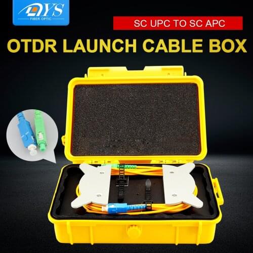 SC/UPC-SC/APC OTDR Dead Zone Eliminator, Fiber Optic OTDR Launch Cable Box,Fiber Rings SM 1310/1550nm Reflectometer