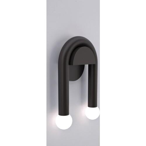 Nordic Simple Black Wall Lamp Fashion Living Room Bedroom Bedside Studio Hotel Corridor Designer Wall Lamp