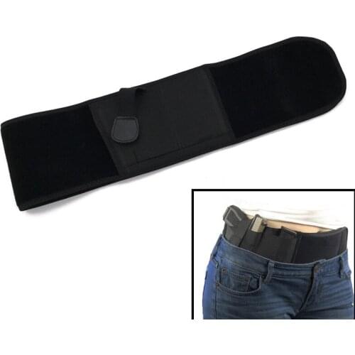 Tactical Belly Band Holster for Gun Concealed Carry Pistol Gun Pouch Waist Bag Invisible Elastic Girdle Belt for Hunting Airsoft