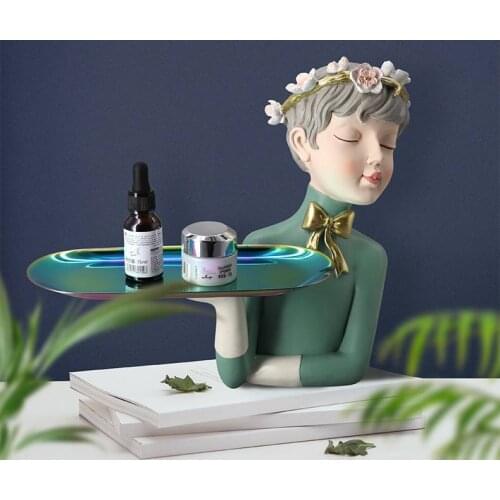 Creative flower fairy tray bubble girl ornaments home living room porch storage jewelry birthday gift