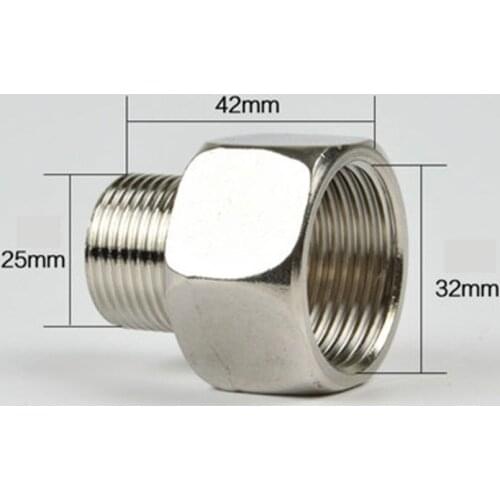 Bushing 3/4" BSP Male x 1" BSP Female Coupling 201 Stainless Steel Pipe Fitting Connector Joint Adapter Length 42mm