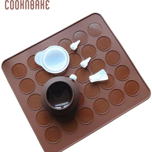 DIY Cake baking tool silicone Bakeware Mat Macaron Pad Oven round cake Pastry Mould with Pipe Nozzle Macaron Baking tool set