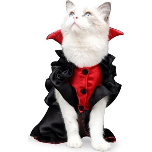 Funny Halloween Pet Clothes Cool Cat Coat DogJacket Cosplay Cat Costume Christmas Dress Up Cosplay Halloween Pet Costume
