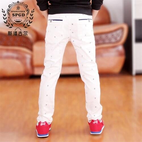 4-16T Boys Pants 2019 New Casual Printed Elastic Waist Pants For A Boy Straight Full Length Children Boy Trousers