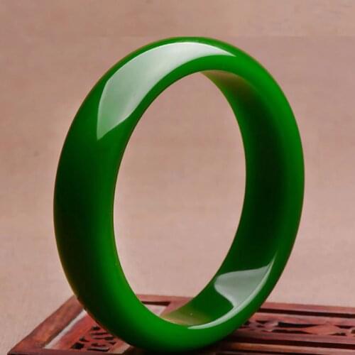 Womens Jade Bracelet BOCAI Green Womens Jade Bracelet Pure Natural Genuine Jade Bracelet Jewelry