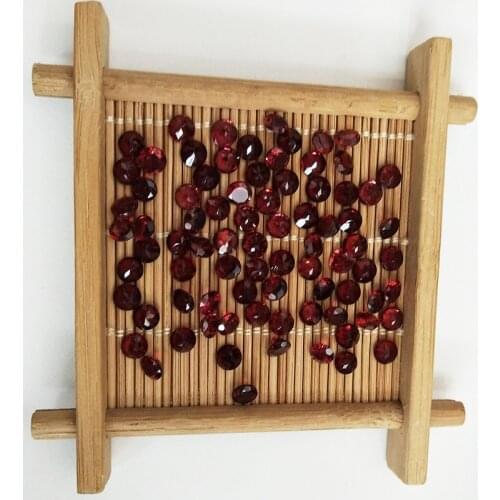 1Pcs/Lot Natural Garnet Round Bare Gemstone 3A Grade Man Woman Jewelry DIY Ring Necklace Material Valet Inlay Wholesale