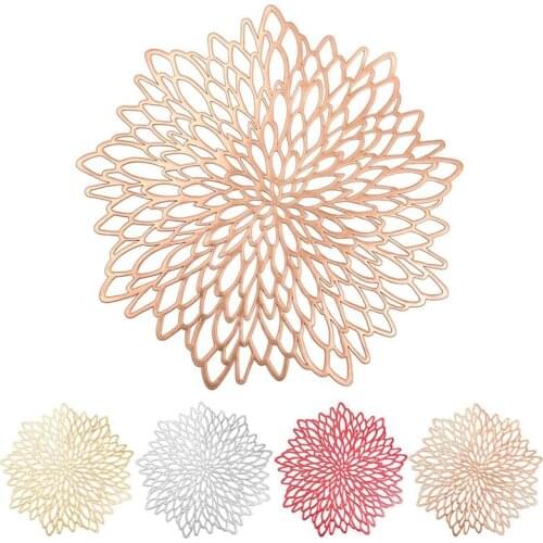 1pc Nordic Style Cup Coaster Heat Resistant Hollow Table Placemat Dining Mat Cup Accessories