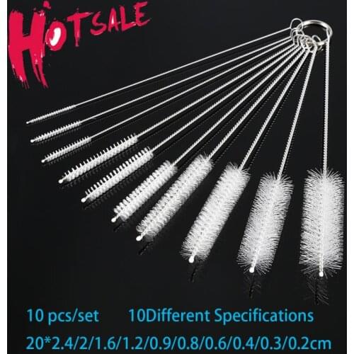 10 Pcs Different Specifications/set Test Tube Bottle Cleaning Brushes Cleaner Laboratory Supplies Multi-Functional Lab Chemistry