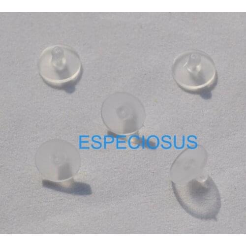 100pcs/lot DIY fashion jewelry Accessory Rubber Earring Back Earplugs Transparent Color earring accessories Handcraft Department