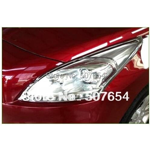 Higher star ABS chromes 2pcs car headlamp decoration trim,headlight cover for Peugeot 3008 2012