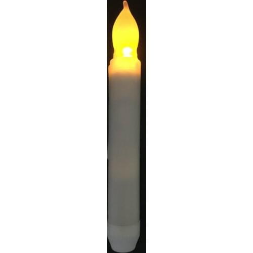 40pcs/lot 6.5" battery powered Led Taper Dipped wax Ivory Drip Candle Flicker stick wedding party candelabra decor 16.5cm-Amber