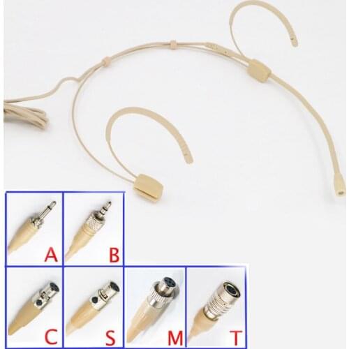 50pcs Pro Headset Headworn Condenser Microphone For Sennheiser Wireless Body-Pack Transmitter 3.5mm Screw Locking Plug