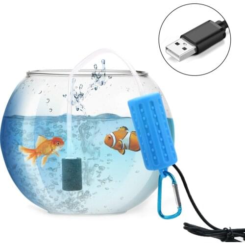 Aquarium Fish Tank Oxygen Air Pump Aquatic Terrarium Filter Mini USB Mute Energy Saving Supplies Fish Tank Accessories