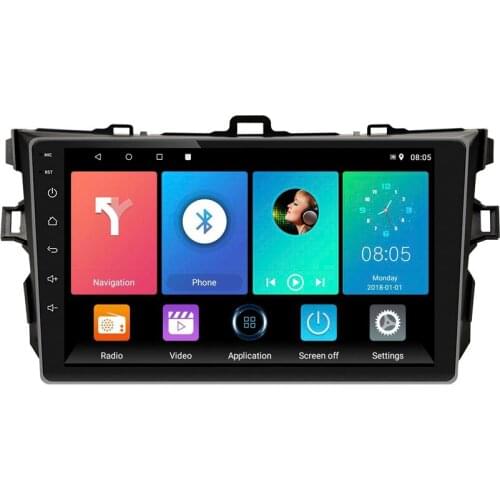Eastereggs 9 inch 2 Din Android smart Car Multimedia Player FM Gps Navigation Wifi Bluetooth for Toyota Corolla 2007-2013