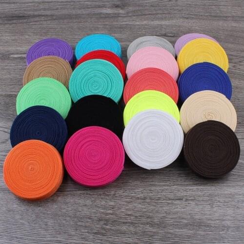 30yards/lot 5/8" (16mm) 20colors Shiny Solid Fold Over Elastic Ribbon FOE for Elastic Headbands Hair Ties Hairbow