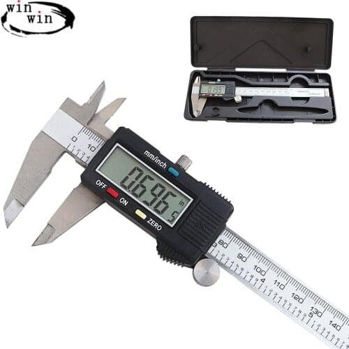High Precision 6 "150mm Measuring Tool Stainless Steel Digital Caliper Measuring Instrument Vernier Calipers