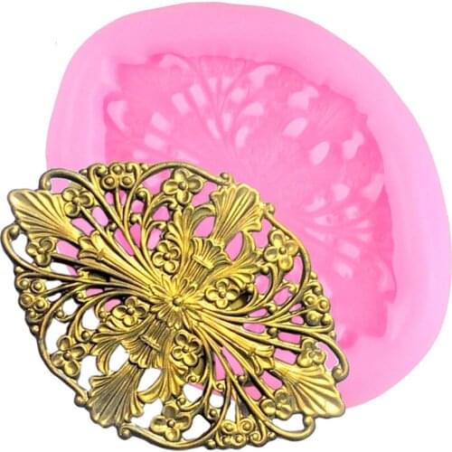 Flower Lace Relief Silicone Molds Cupcake Topper Fondant Cake Decorating Tools Candy Clay Chocolate Gumpaste Moulds