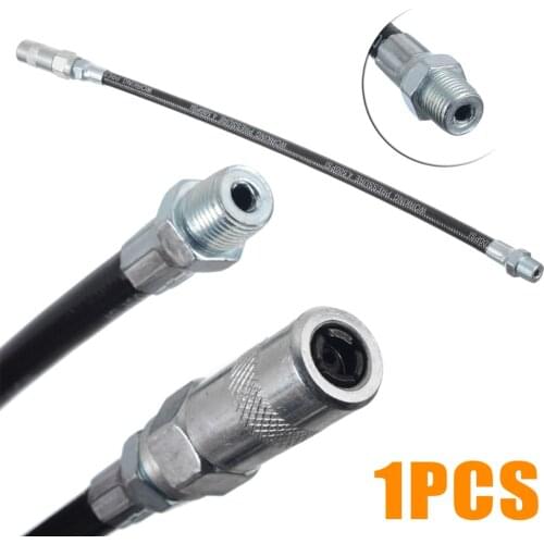 New Flexible Grease Gun Whip Hose 13inch Heavy Duty High Pressure Long Extension Grease Gun Hoses