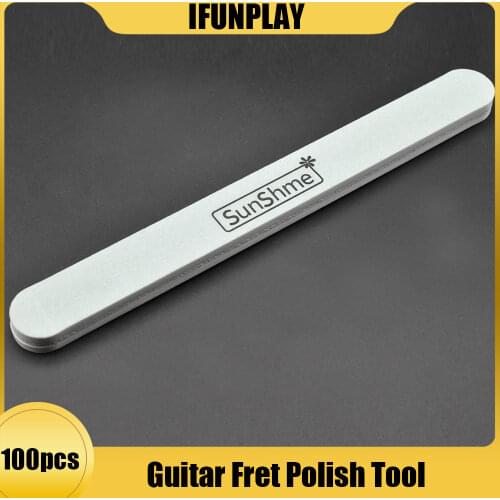 100pcs Guitar Fret Polish Repair Tool Fretwire File Sanding Cleaning Polish Luthier Tool Guitarra Accessories