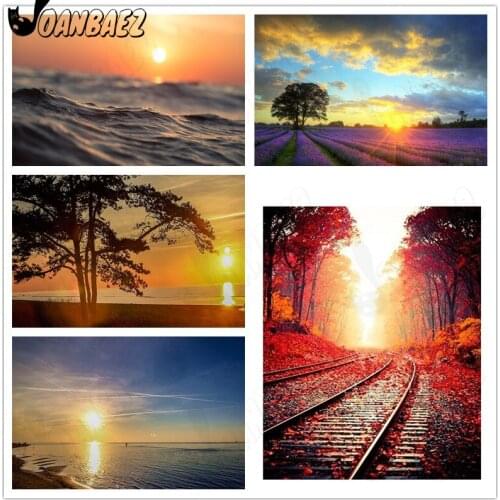 Sea Landscape Diamond Painting Sunset Mosaic Cross Stitch Kit Manor Sticker Diamond Embroidery Picture Home Decoration Gift