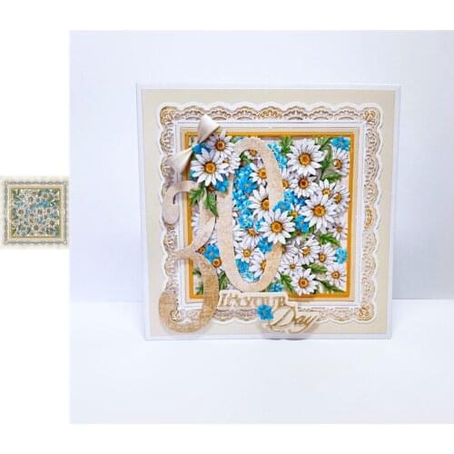 Square Flower Board Cutting Dies Scrapbook Dariy Decoration Stencil Embossing Template DIY Greeting Card Handmade