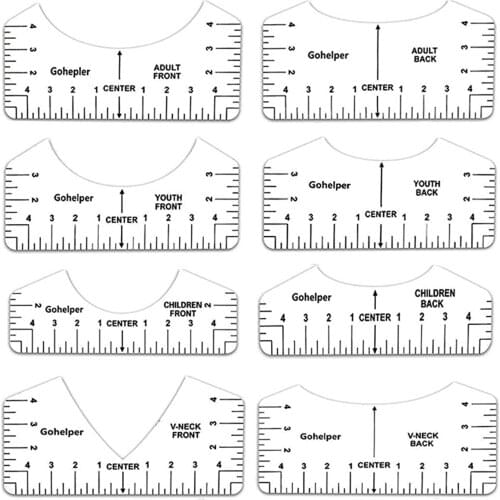 Pcs Tshirt Guide Ruler V Neck Alignment Tool Tee Designing Guide Tool everywhere