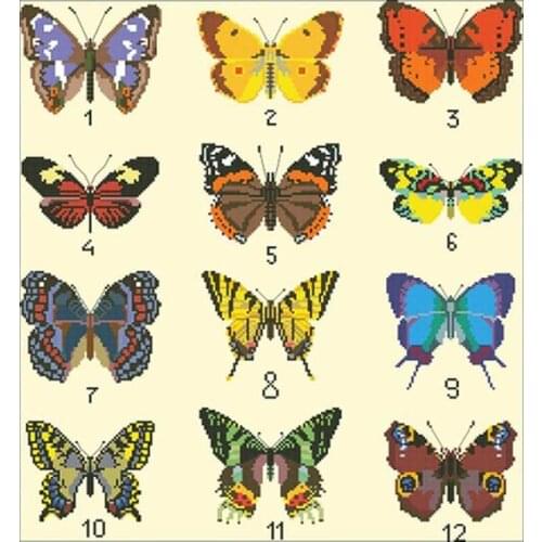 Butterfly specimen animals patterns Counted Cross Stitch 11CT 14CT DIY Cross Stitch Kits Embroidery Needlework Sets home decor