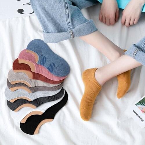 Solid Color Women Socks Breathable Sports socks Casual Non-slip short socks Comfortable Cotton Ankle Socks Comfortable Breathabl