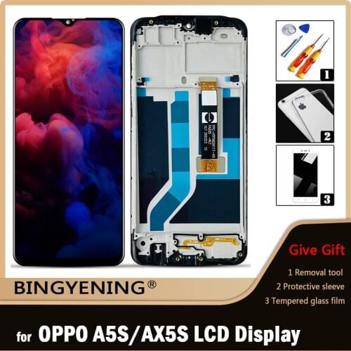 Original For OPPO AX5S CPH1920 LCD Display Screen Touch Digitizer Assembly For 6.2 inch OPPO A5S CPH1909 With Frame Replace