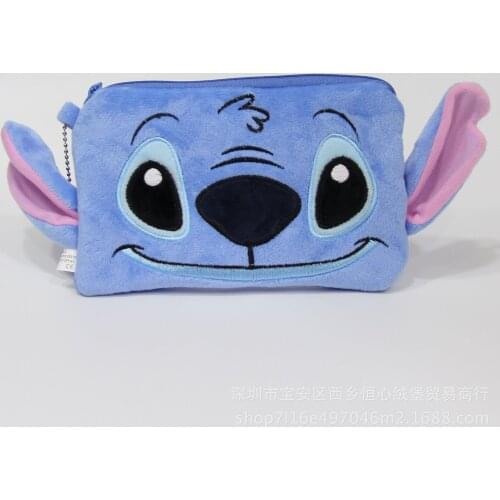 Disney Coin Plush Purse Cartoon Stitch Doll Bag lady Clutch cute holder card storage