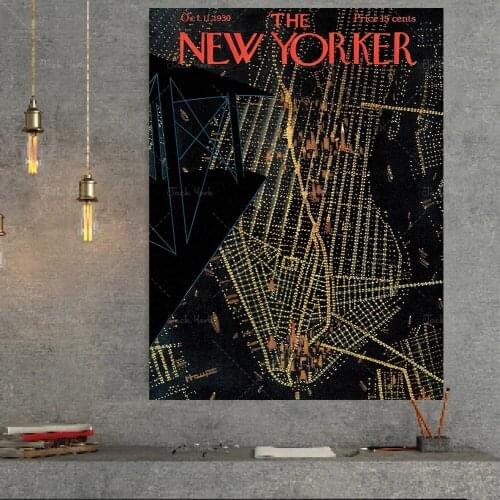 Poster and Prints Vintage The New Yorker 1930 October 11 Magazine Cover Canvas Painting Wall Art For Living Room Home Decor