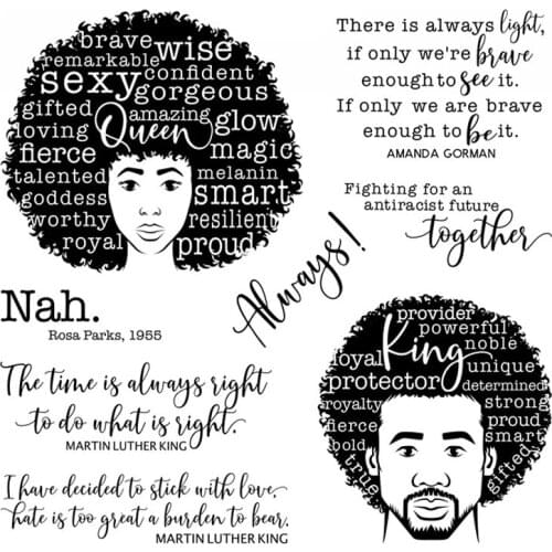 6*6inch Women Man Transparent Silicone Clear Stamp for Scrapbooking Diy Craft Decoration Soft Stamp Photo Embossing Albums