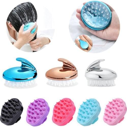 Silicone Shower Hair Washing Brush Shampoo Comb Head Scalp Massage Brush Head Muscle Relaxer Bathroom Accessory