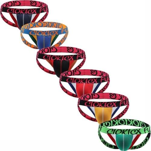 3PCS Gay Thong G-string Jockstrap Bikini Funny Cotton Underwear Sexy Penis Pouch Lingerie Panties Plus size Tanga String Thongs